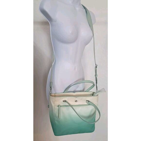 kate spade Handbags - Kate Spade Nylon Satchel Tote Crossbody Handbag Jae Degrade Teal Ombre Whimsey